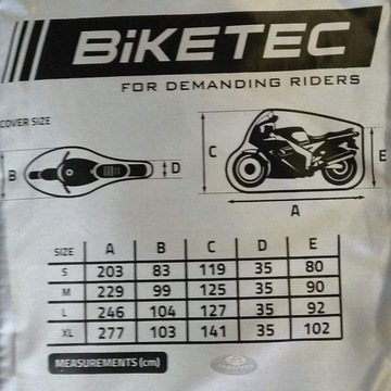 Pokrowiec na Motocykl Wodoodporny Rozmiar M