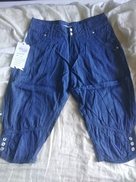 SPODENKI RYBACZKI LUŹNE JEANS NIEBIESKIE