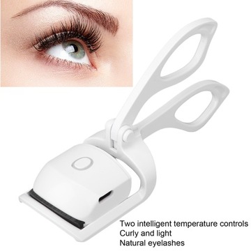 Zalotka do Rzęs Elektryczna Podgrzewaczka Lokówka do Rzęs USB Biała