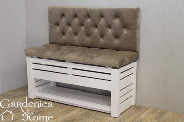 СТЕГАНОЕ СИДЕНЬЕ MODENA ПОЛКА ДЛЯ ХРАНЕНИЯ 100см