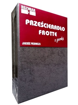 PRZEŚCIERADŁO FROTTE Z GUMKĄ 100/200 GRUBE GRAFIT