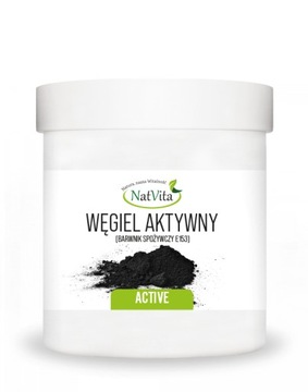 Węgiel Aktywny Czysty Proszek Spożywczy E153 Zatrucia Biegunka 250g NatVita