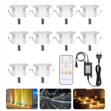 10 x Lampa ogrodowa IP67 LED najazdowa gruntowa