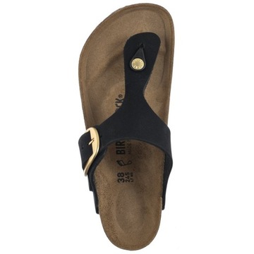 Buty Damskie Japonki Skórzane Birkenstock Gizeh Big Buckle Czarne