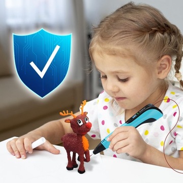 НАБОР 3D РУЧКИ ДЛЯ ДЕТЕЙ GIGA ПРИНТЕР + КАРТРИДЖИ 200 М 40х5 м