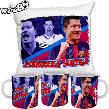 НАБОР КРУЖКА + ПОДУШКИ LEWANDOWSKI RL9 BARCA NAME