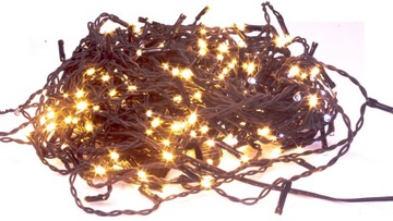 SOPLE ZEWNĘTRZNE 10m 250 LED GĘSTE LAMPKI ŚWIĄTECZNE | CIEPŁE BIAŁE STAŁE