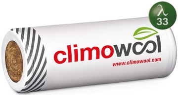 Wełna mineralna do izolacji dachu skośnego Mata Climowool 33 100mm 5,28m2