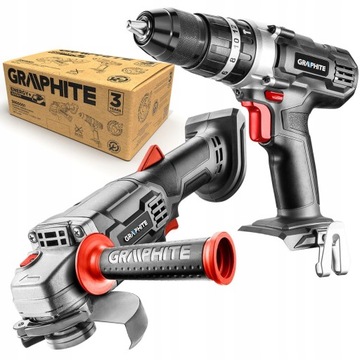 ZESTAW GRAPTITE ENERGY+ WKRĘTARKA UDAROWA 58G010 + SZLIFIERKA 125mm 58GE130