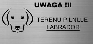 TABLICA OSTRZEGAWCZA GRAWER STAL TABLICZK LABRADOR