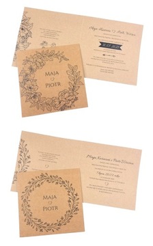 СВАДЕБНЫЕ ПРИГЛАШЕНИЯ, Свадьба, Эко - 2 ШТ.
