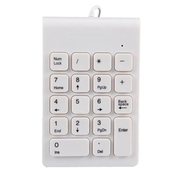 Klawisze Mini USB Klawiatura Numeryczna Klawiatura Do Laptopa PC Biała