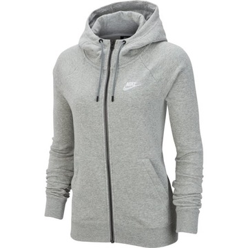 Nike bluza damska rozpinana z kapturem Fleece Hoodie szara BV4122 063 r. XS