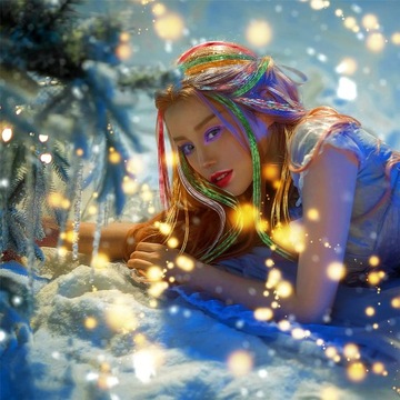 Наращивание волос CLIP IN, золотистые пряди, блестящее наращивание