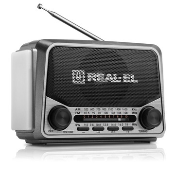 Radio sieciowo-bateryjne FM/AM/SW REAL-EL X-525