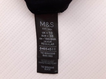 M&S dresowa SUKIENKA trapezowa CZARNA _ 38 M