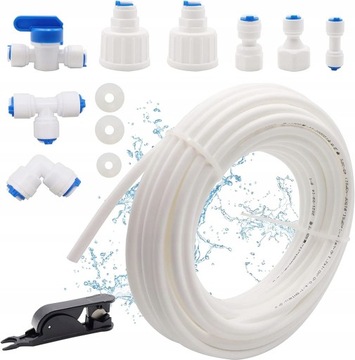 ZESTAW WĄŻ 1/4 DO PODŁĄCZENIA WODY DO LODÓWKI 15M