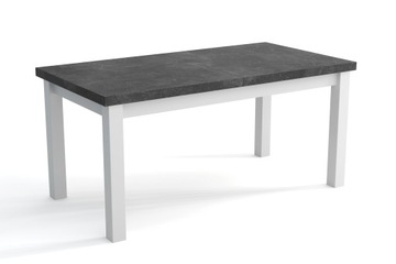 Stół biały rozkładany 80x140/180 BLAT BETON 5 cm