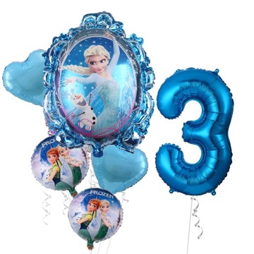 BALON NA URODZINY 3 LATA BALONY KRAINA LODU FROZEN ELZA TRZECIE TRÓJKA