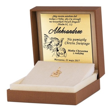 ЗОЛОТАЯ МЕДАЛЬ 585 АНГЕЛ НА ПАПИРУСЕ ПОДАРОК