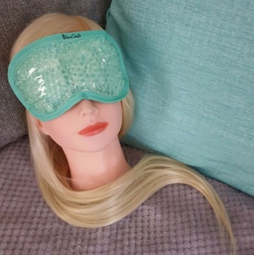 2 SZTUKI OPASKA ŻELOWA MASKA NA OCZY KOMPRES NA MIGRENĘ DO SPANIA