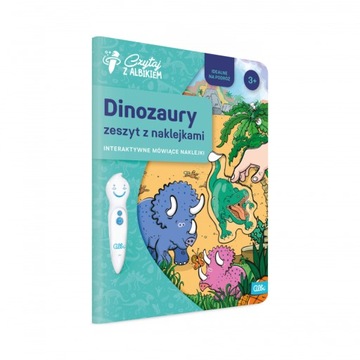 DINOZAURY Zeszyt z naklejkami Czytaj z Albikiem