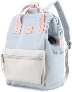 Рюкзак-самолет Himawari Sorrel HM1881 для ноутбука 13.3 USB сине-бежевый