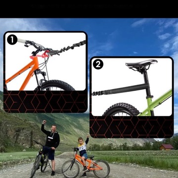 ТРОС ДЛЯ БУКСИРОВКИ ВЕЛОСИПЕДА НАБОР ТРОСА ДЛЯ БУКСИРОВКИ ВЕЛОСИПЕДА 3М