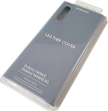 Etui Cover Plecki Galaxy Note 10 Grey Leather