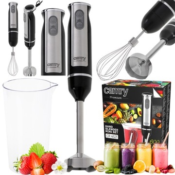 Blender Ręczny Mikser Wielofunkcyjny Rozdrabniacz Zestaw Turbo Mocny 1000W