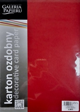 Karton ozdobny ICELAND 220g CZERWONY 200613