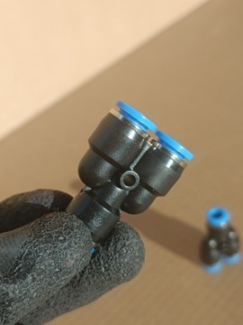 Разъем Y-образный пневматический вставной разветвитель диаметром 8 мм PY 8