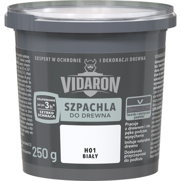 SZPACHLA DO DREWNA VIDARON Biały H01 0,25L