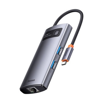 Adapter BASEUS HUB przejściówka 4w1 Typ C na 3x USB 3.0 + RJ45 Ethernet