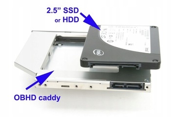 футляр для диска вместо DVD-привода 12,7 мм SATA 2,5