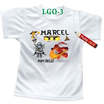 Футболка Lego NINJAGO с именем + именем 110 см