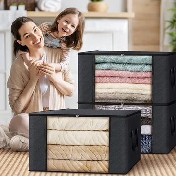 СУМКИ-ОРГАНИЗАТОРЫ ДЛЯ ХРАНЕНИЯ ОДЕЖДЫ, 4X НАБОРА ОДЕЯЛА ДЛЯ ГАРДЕРОБА 84Л