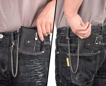 Мужской кожаный кошелек CASH4U с застежкой для защиты RFID-карт, подарочная коробка