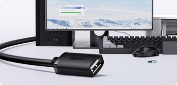 УДЛИНИТЕЛЬНЫЙ КАБЕЛЬ BASEUS USB «МАМА-МАМА» USB 2.0 ПЕРЕДАЧА ДАННЫХ 0,5 М