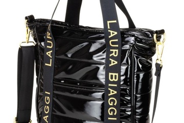 LAURA BIAGGI ПОЛЬША СТЕГАНАЯ СУМКА НА ПЛЕЧЕ С ЛОГОТИПОМ