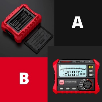 TESTER CIĄGŁOSCI MIERNIK REZYSTANCJI IZOLACJI MULTIMETR RĘCZNY AC DC LCD