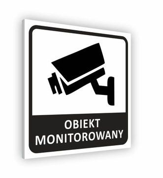 Tabliczka PCV ZNAK OBIEKT MONITOROWANY 20x20