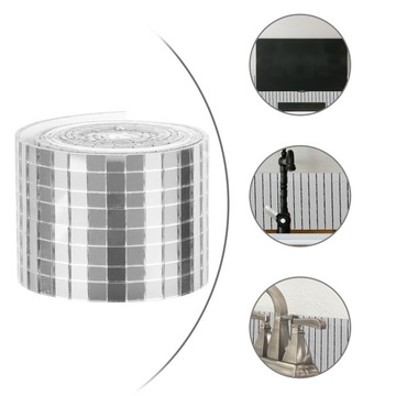 КЛЕЯ ЗЕРКАЛА ДЕКОРАТИВНАЯ НАСТЕННАЯ ПЛИТКА КВАДРАТНАЯ МОЗАИКА НАКЛЕЙКА НА НАСТЕНУ 1 РУЛОН