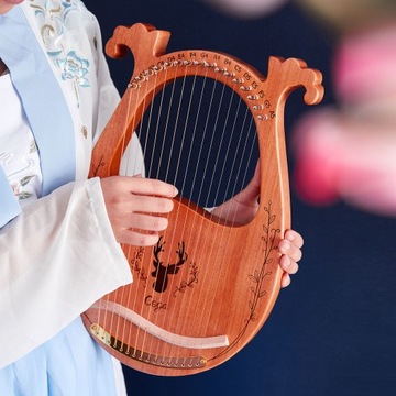16-струнная деревянная лира-арфа C Key, резонансная коробка