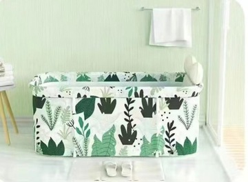 Передвижная складная ванна для взрослых - синяя.