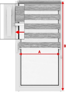 Рулонная штора День Ночь NATURA 76x150 см Регулируемая + НАТЯЖИТЕЛЬ