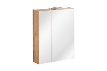 Szafka z lustrem i oświetleniem Capri dąb 60 cm