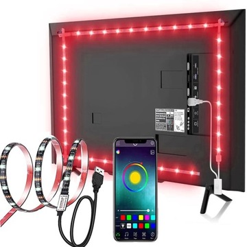 5M Taśma LED PODŚWIETLENIE TV BLUETOOTH RGB USB 79