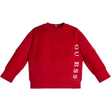 GUESS CZERWONA BLUZA LOGO (3-6M)