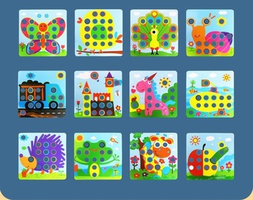 Кнопка-головоломка, кнопка, тренировка рук, мозаика, руководство, Монтессори, Эду